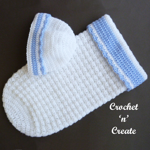 Baby Tommys crochet snooze cozy-hat