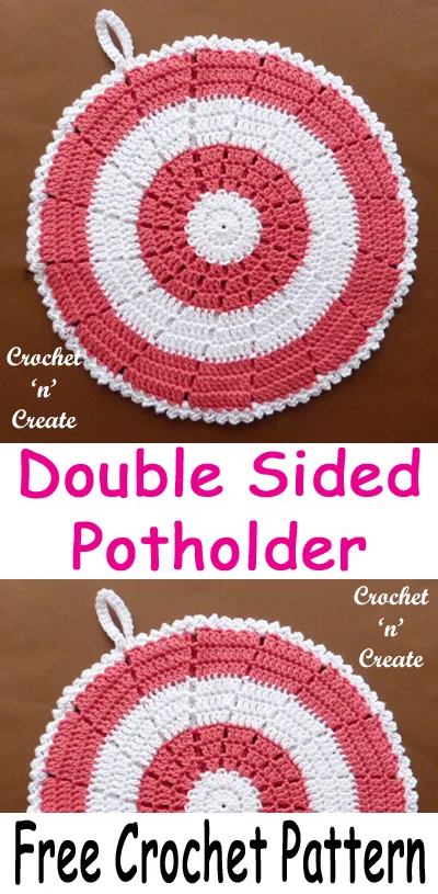 double sided cotton crochet potholder