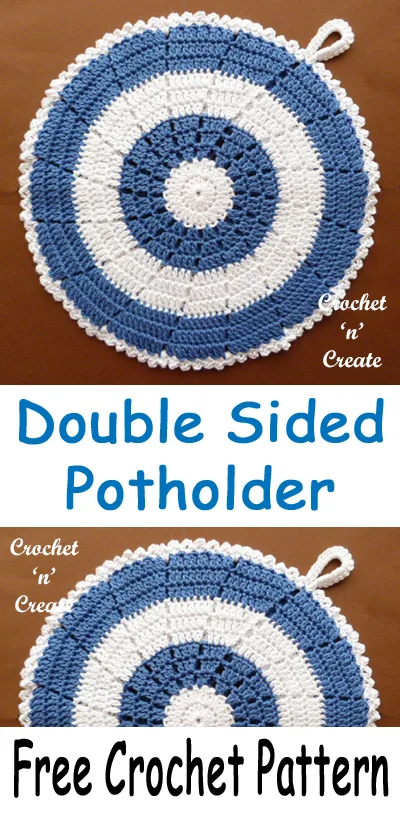 double sided crochet potholder