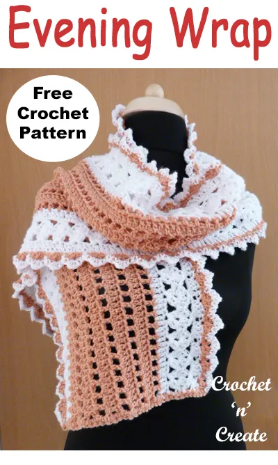 Ladies evening wrap free crochet pattern uk format