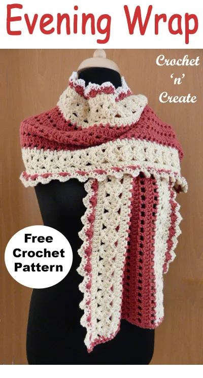 crochet FREE evening wrap pattern