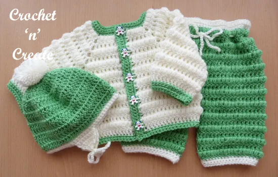 Crochet boys Puff Stitch Outfit