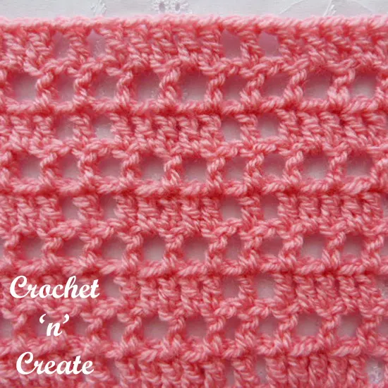 crochet block mesh stitch