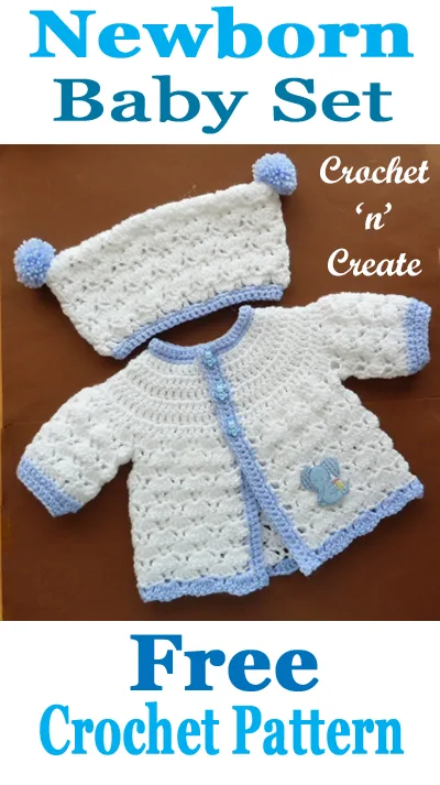 crochet newborn baby set