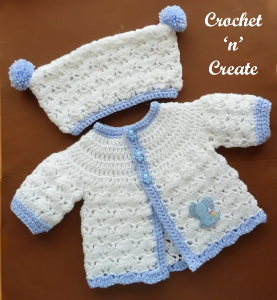 crochet newborn baby set