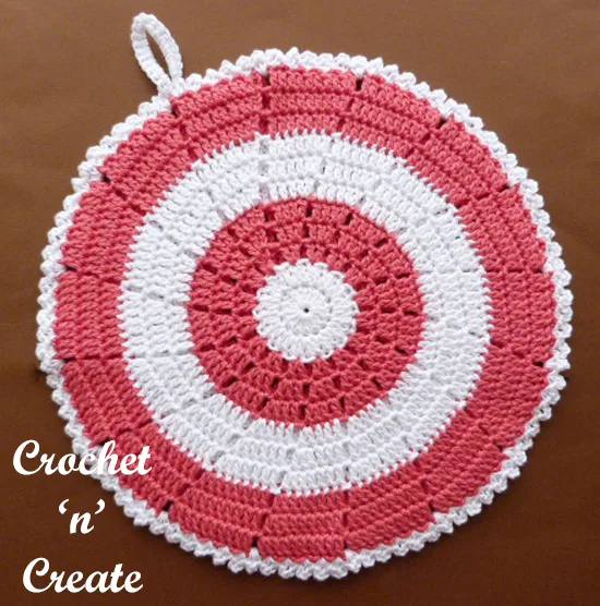 double sided cotton crochet potholder