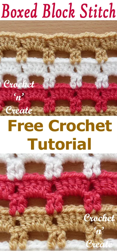 crochet boxed block stitch free tutorial