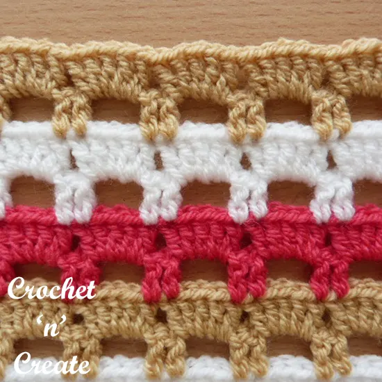 Crochet boxed block stitch tutorial