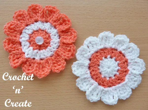 crochet flower applique uk free crochet pattern