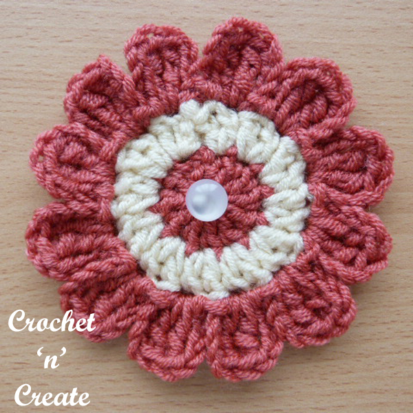 crochet flower applique