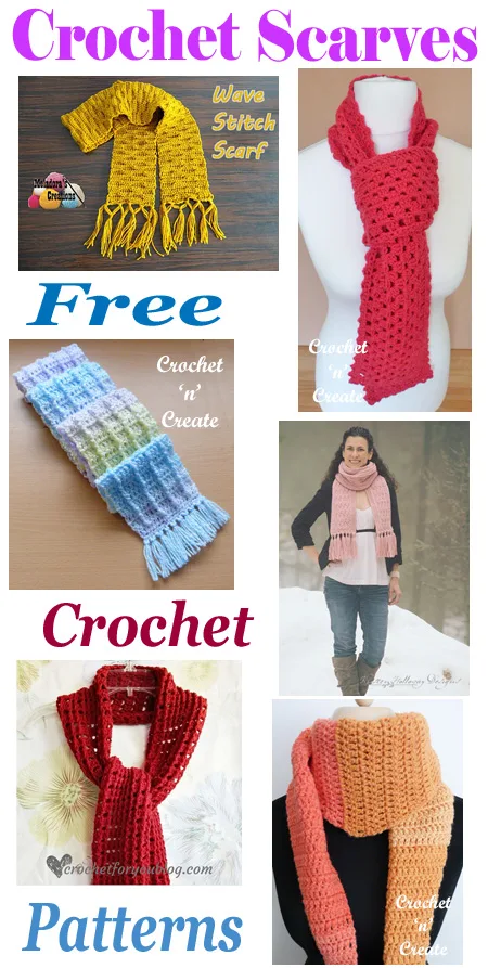 Crochet scarves roundup