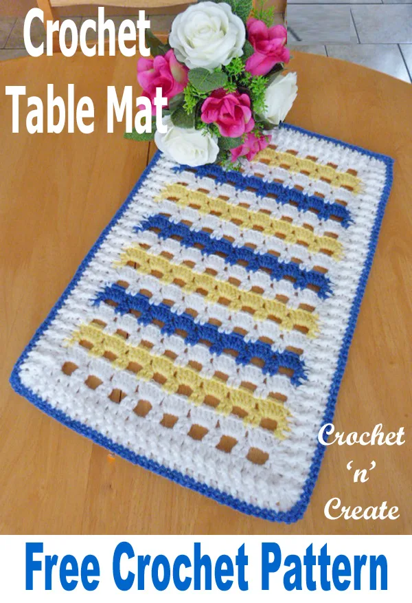 Free crochet pattern table mat