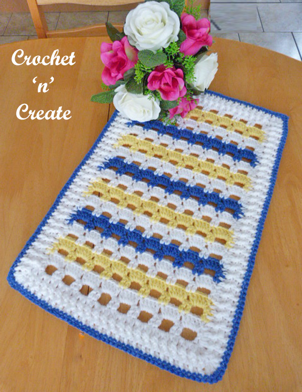 Free crochet pattern-table mat