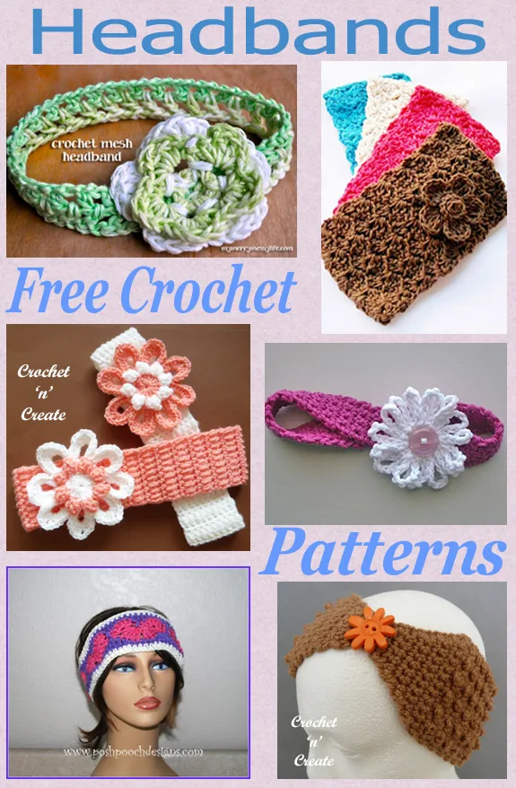 Free crochet pattern roundup-headbands