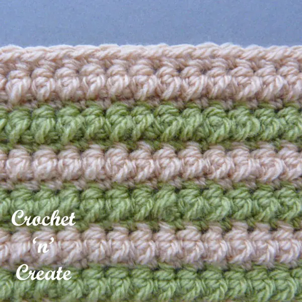 Free crochet stitch tutorial-puff stitch