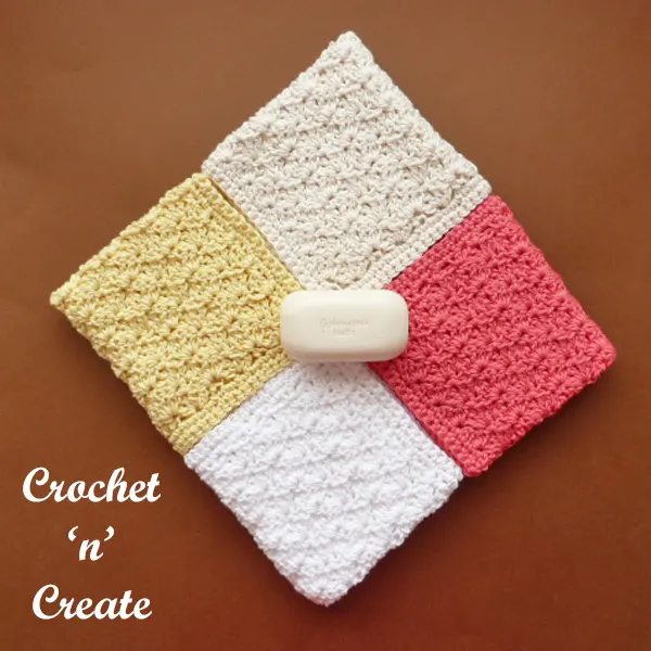 Free crochet pattern shell washcloth UK