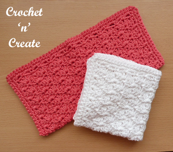 shell washcloth UK free crochet pattern