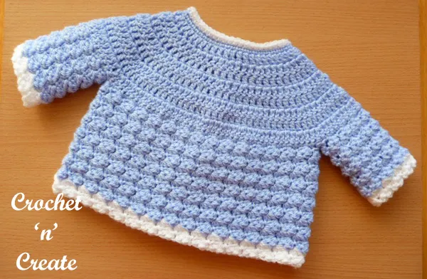 tommys jacket free baby crochet pattern back