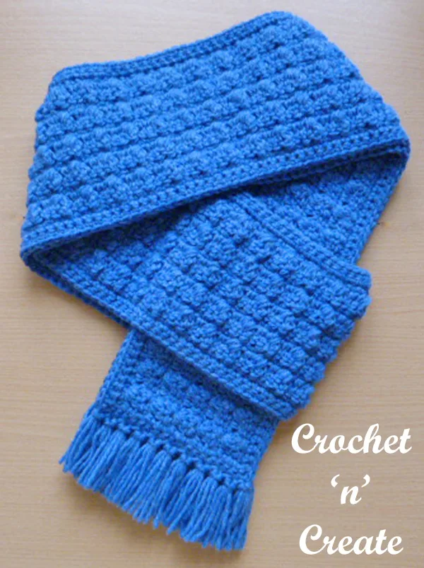 Free winter warmer scarf crochet pattern