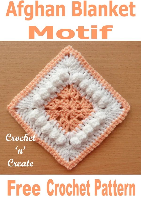 Free crochet pattern afghan square motif