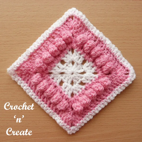 Free crochet pattern afghan blanket motif UK format