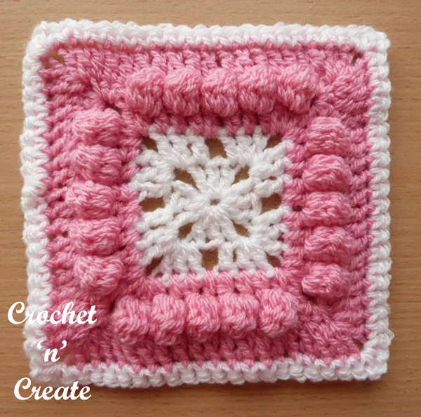 free afghan blanket motif UK format crochet pattern