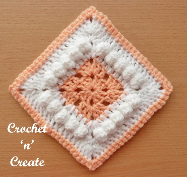 Free crochet pattern afghan blanket motif