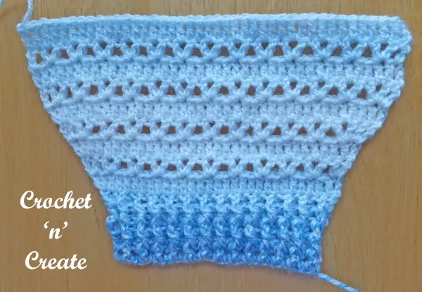 Baby button through cardigan sleeve free crochet pattern