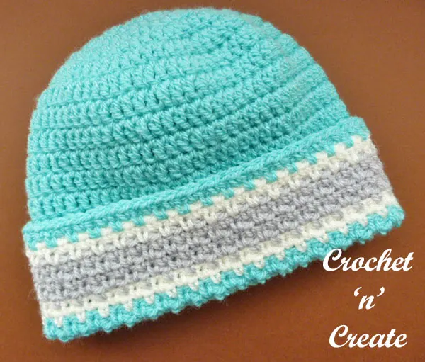 free childs woven hat crochet pattern