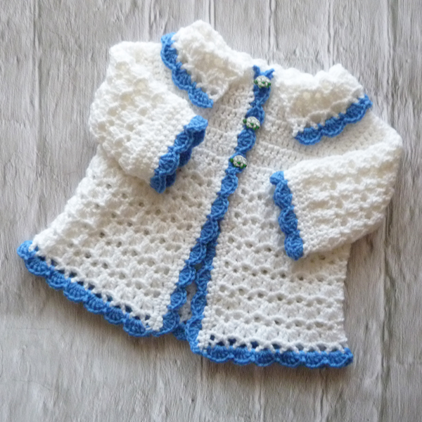 free baby crochet pattern collared coat