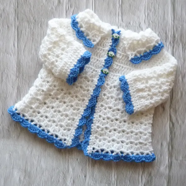free baby crochet pattern collared coat