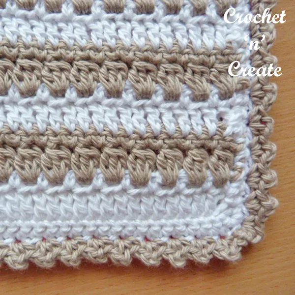 Free crochet square hot pad UK pattern