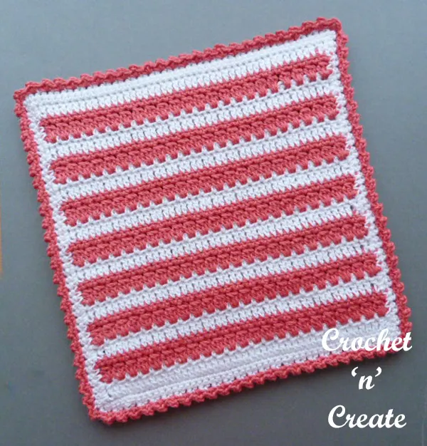 Free crochet square hot pad pattern