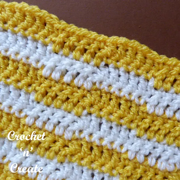 Two color wave stitch crochet tutorial