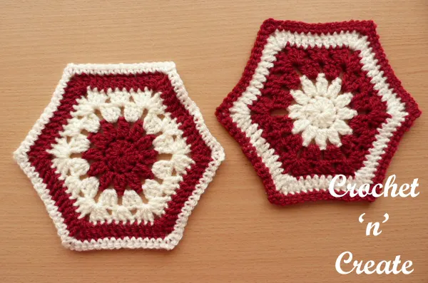 Free crochet pattern afghan hexagon