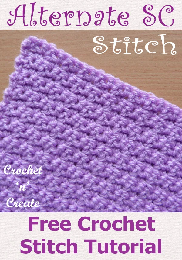 Free crochet tutorial-alternate single crochet