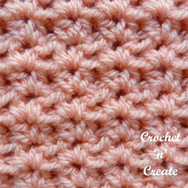 Free crochet stitch tutorial hdc v-stitch