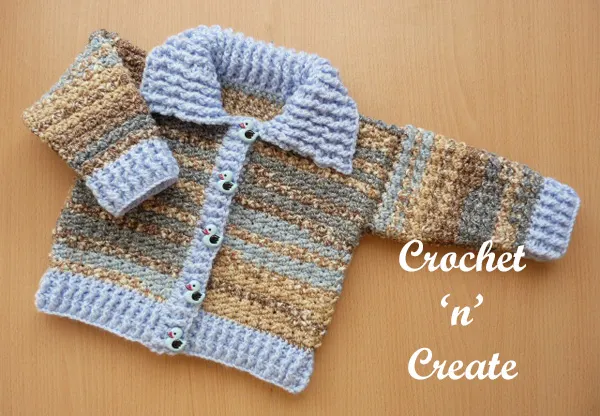 Baby cardigan with collar uk free baby crochet pattern