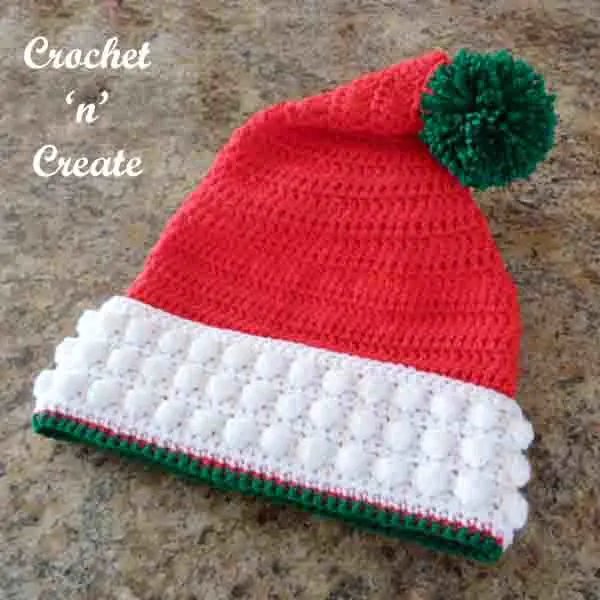 Free santa hat crochet pattern