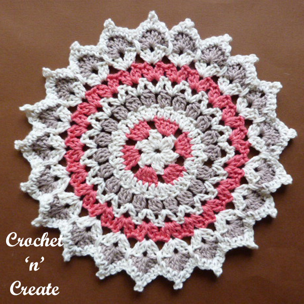 Pointed doily free crochet pattern 