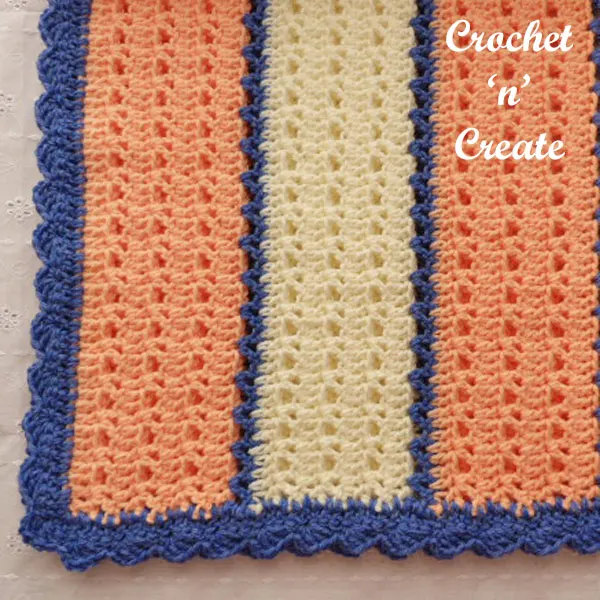 Snugly warm lapghan free crochet pattern