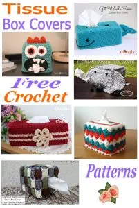 Free crochet pattern roundup tissue box covers