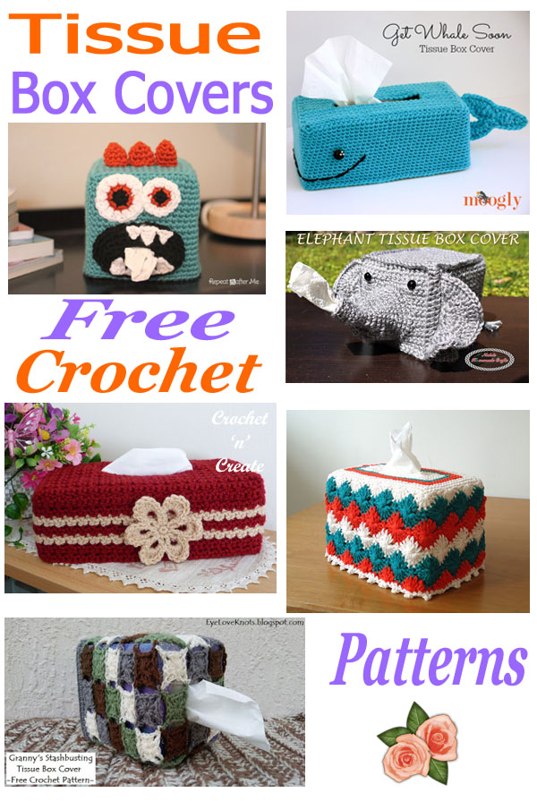 Free crochet pattern roundup tissue box covers