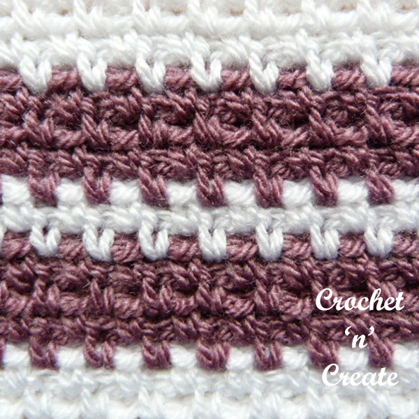 Woven stitch free crochet stitch tutorial