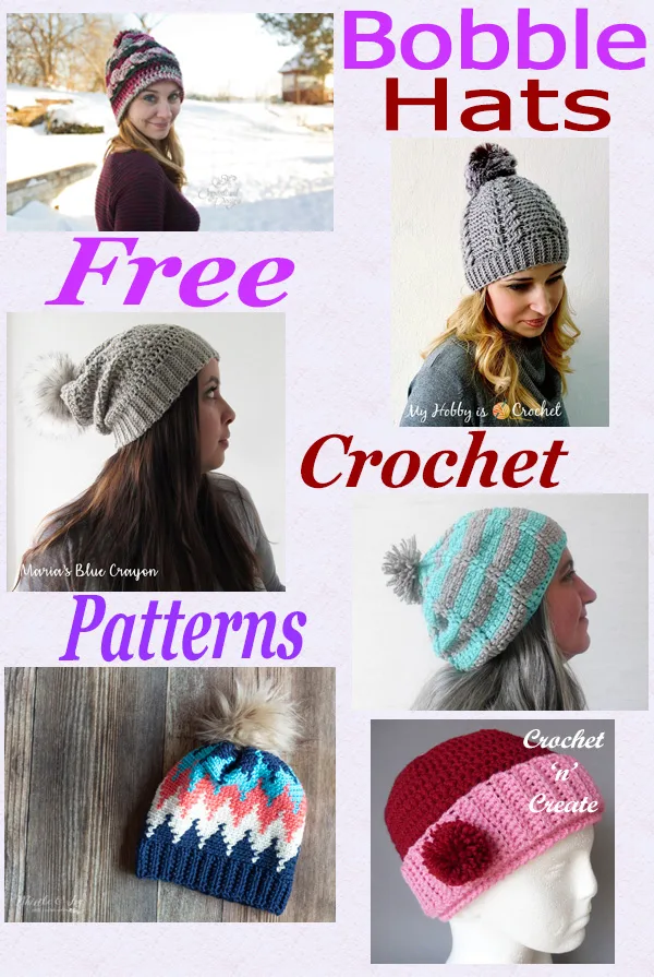 Free crochet pattern roundup bobble hats