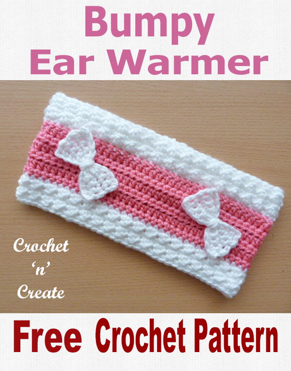 bumpy ear warmer free crochet pattern