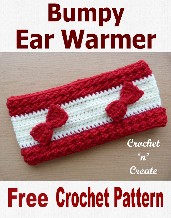 bumpy ear warmer uk free crochet pattern