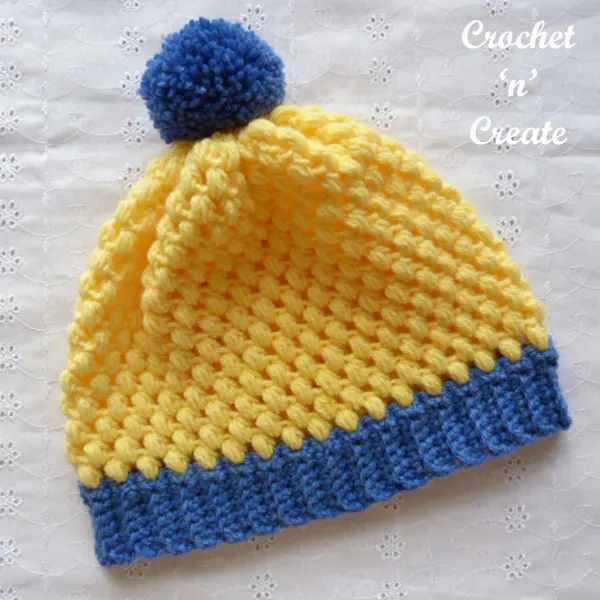 free honeycomb beanie hat pattern