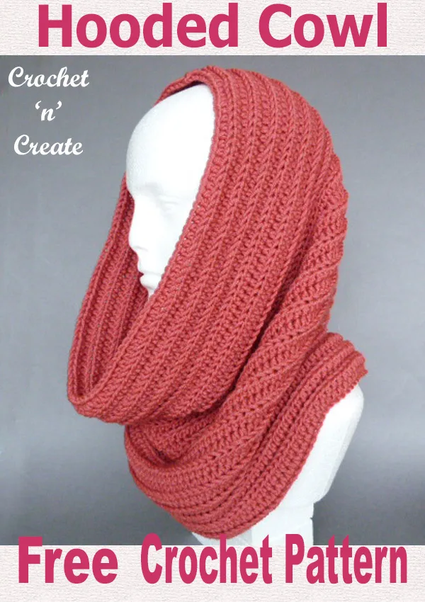 Hooded cowl free crochet pattern