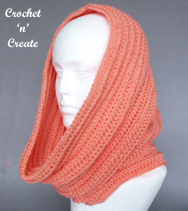 Ribbed Hooded Cowl Free Crochet Pattern Uk Crochet N Create